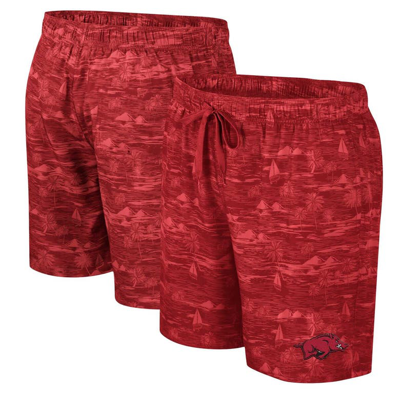 Colosseum Cardinal Arkansas Razorbacks Ozark Swim Shorts