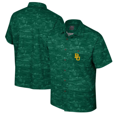 Colosseum Green Baylor Bears Ozark Button-up Shirt