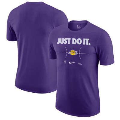 Nike Purple Los Angeles Lakers Just Do It T-shirt
