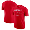 NIKE NIKE RED CHICAGO BULLS JUST DO IT T-SHIRT