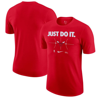 Nike Red Chicago Bulls Just Do It T-shirt In Red