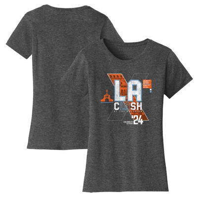 Checkered Flag Sports  Black 2024 Clash At The Coliseum Graphic Scoop Neck T-shirt In Charcoal
