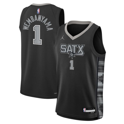 Jordan Brand Kids' Youth  Victor Wembanyama Black San Antonio Spurs Swingman Jersey