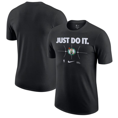 NIKE NIKE BLACK BOSTON CELTICS JUST DO IT T-SHIRT