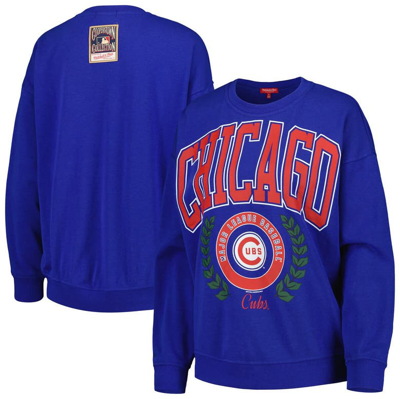 Mitchell & Ness Royal Chicago Cubs Logo Lt 2.0 Pullover Sweatshirt