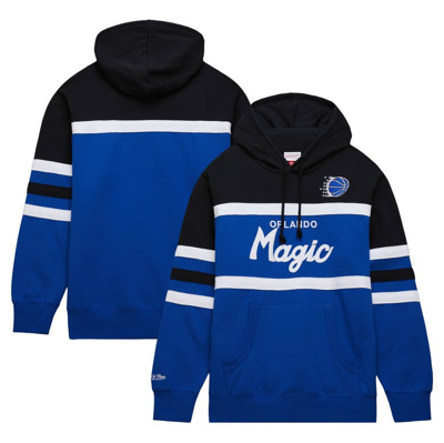 Mitchell & Ness Men's  Blue, Black Orlando Magic Head Coach Pullover Hoodie In Blue,black