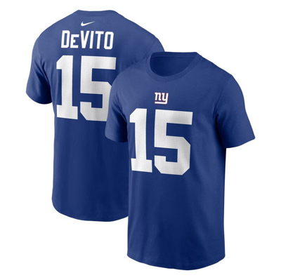Nike Men's  Tommy Devito Royal New York Giants Name And Number T-shirt