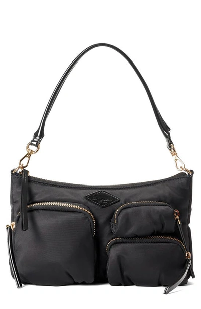 Mz Wallace Petite Chelsea Nylon Shoulder Bag In Black