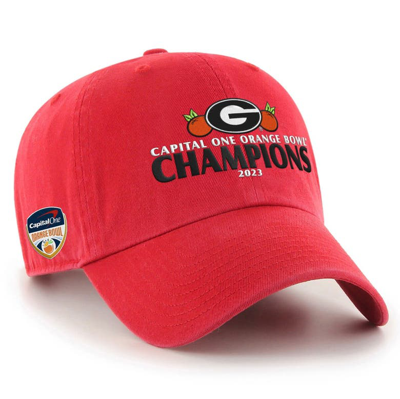 47 '  Red Georgia Bulldogs 2023 Orange Bowl Champions Clean Up Adjustable Hat