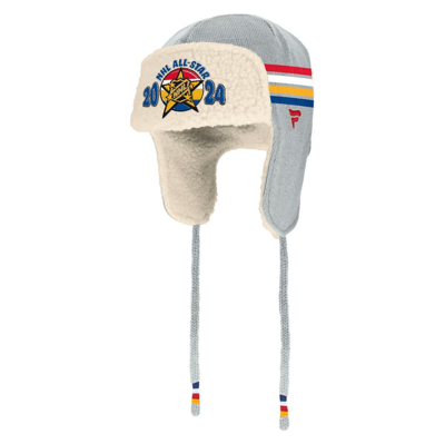 Fanatics Branded  Gray/cream 2024 Nhl All-star Game Trapper Knit Hat In Gray,cream