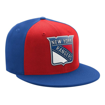 STARTER STARTER RED/BLUE NEW YORK RANGERS LOGO TWO-TONE SNAPBACK HAT