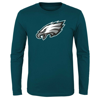 OUTERSTUFF YOUTH MIDNIGHT GREEN PHILADELPHIA EAGLES PRIMARY LOGO LONG SLEEVE T-SHIRT