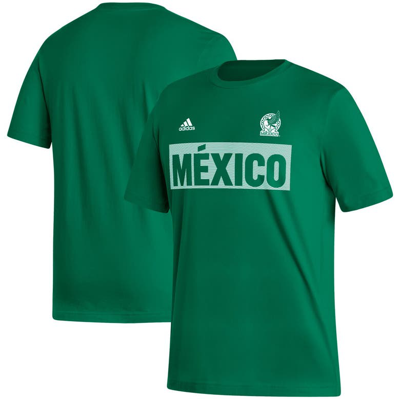 Adidas Originals Adidas Kelly Green Mexico National Team Culture Bar T-shirt