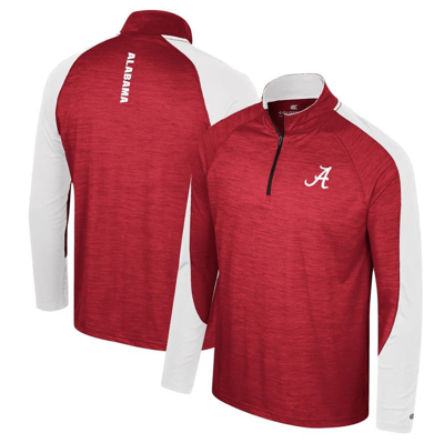 Colosseum Crimson Alabama Crimson Tide Langmore Raglan Quarter-zip Top