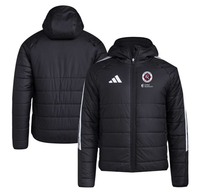 Adidas Originals Adidas Black New England Revolution Tiro 24 Full-zip Winter Hoodie Jacket