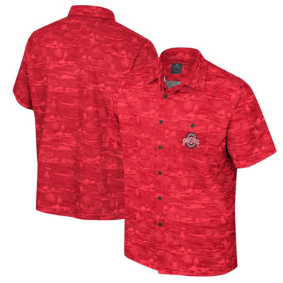 Colosseum Scarlet Ohio State Buckeyes Ozark Button-up Shirt