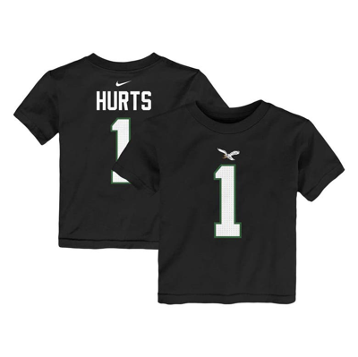 Nike Kids' Toddler  Jalen Hurts Black Philadelphia Eagles Player Name & Number T-shirt