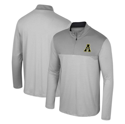 Colosseum Gray Appalachian State Mountaineers Tuck Quarter-zip Top