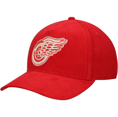 American Needle Red Detroit Red Wings Corduroy Chain Stitch Adjustable Hat