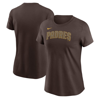 Nike Brown San Diego Padres Wordmark T-shirt In Brown