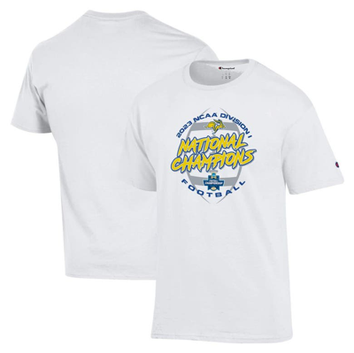 Champion White South Dakota State Jackrabbits 2023 Fcs Football National S Locker Room T-sh