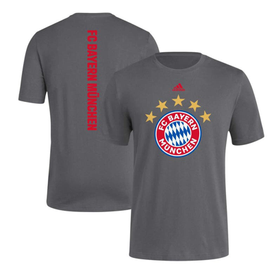 Adidas Originals Adidas Gray Bayern Munich Three-stripe T-shirt