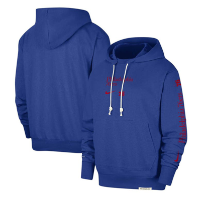 Nike Philadelphia 76ers Standard Issue Courtside  Men's Dri-fit Nba Hoodie In Blue