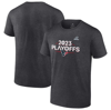 Fanatics Men's  Heather Charcoal New England Patriots 2021 Nfl Playoffs Bound Lights Action T-shirt In Heather Charcoal