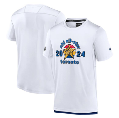 Fanatics Branded  White 2024 Nhl All-star Game Authentic Pro T-shirt