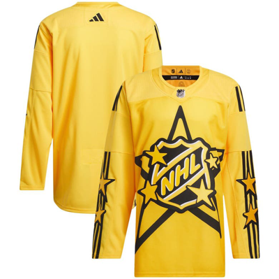 Adidas Originals 2024 Nhl All-star Game Adidas X Drew House  Yellow Primegreen Authentic Jersey