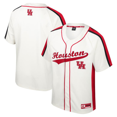 Colosseum Cream Houston Cougars Ruth Button-up Baseball Jersey