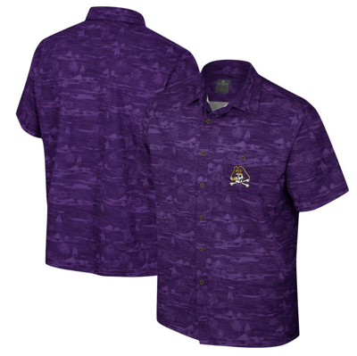 Colosseum Purple Ecu Pirates Ozark Button-up Shirt
