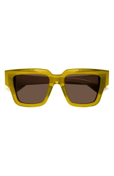 Bottega Veneta 52mm Square Sunglasses In Yellow