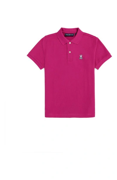 Psycho Bunny Kids' Classic Polo In Wild Berry