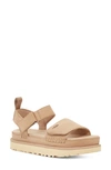 Ugg Logo Flat Sandals In Driftwood