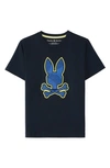 Psycho Bunny Kids' Lenox Graphic T-shirt In Navy
