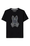 Psycho Bunny Kids' Lenox Graphic T-shirt In Black