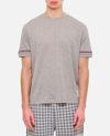 Thom Browne Grey Short Sleeve Crew Neck T-shirt In Cotton Man In Grey