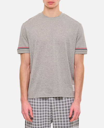 THOM BROWNE RIBBED CUFF T-SHIRT