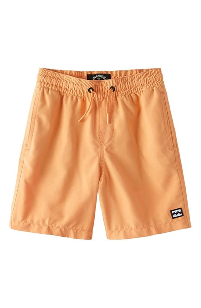 Billabong Kids All Day Loopback Swim Trunks In Melon