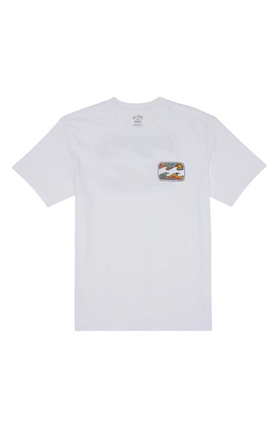 Billabong Kids' Crayon Wave Cotton Graphic T-shirt In White