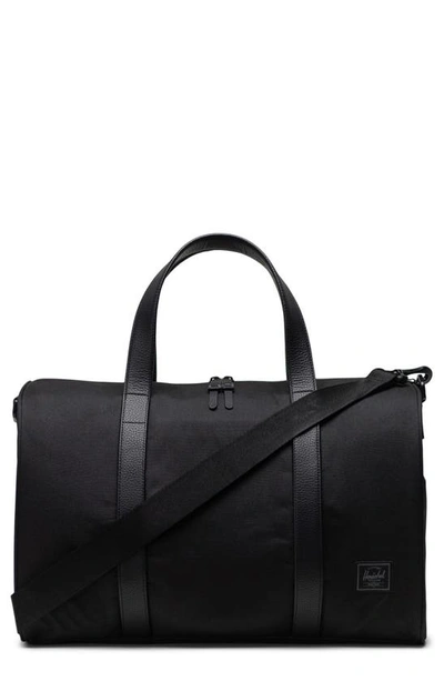 Herschel Supply Co Novel Recycled Polyester Carry-on Duffle Bag In Black Tonal