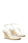 Tory Burch Capri Miller Espadrille Wedge Sandal In Blanc/gold