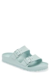Birkenstock Arizona Stealth Buckle Eva Slide Sandal In Surf Green