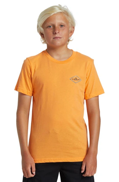 Quiksilver Kids' Omni Lock Cotton Graphic T-shirt In Tangerine