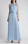 SACHIN & BABI KAYLA HALTER GOWN