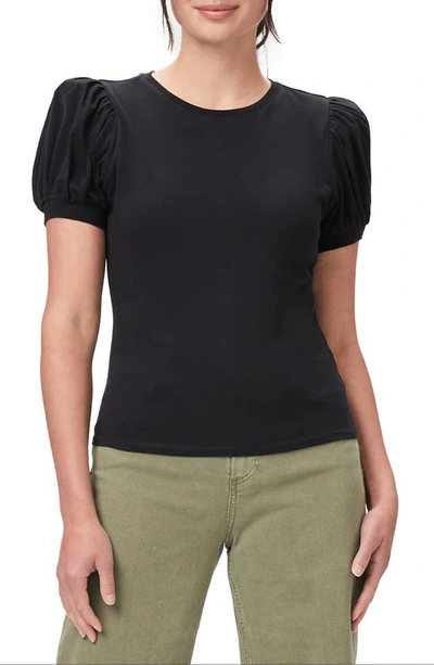 Paige Matcha Puff Sleeve Tee In Black