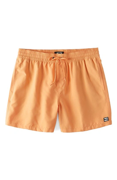 Billabong Kids' All Day Layback Swim Trunks In Melon