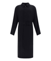 Balenciaga Trench Coat Belted 3/4 Sleeves In Black
