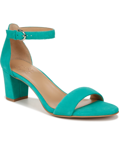 Naturalizer Vera Ankle Strap Sandals In Jade Garden Suede